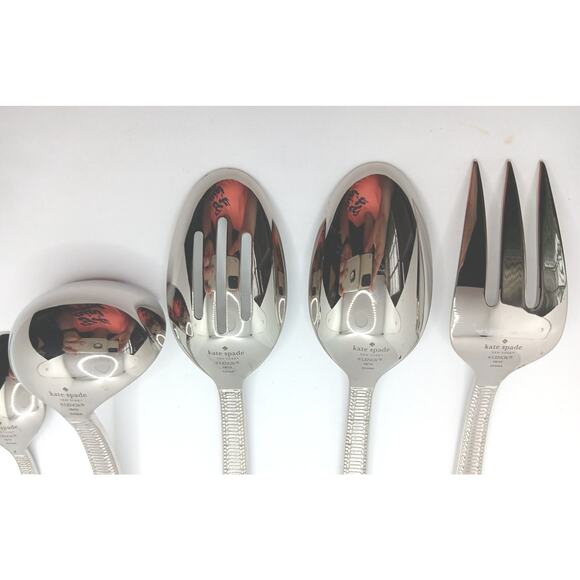 Kate Spade New York Lenox Grace Avenue 6 Piece Server Set 18/10 Flatware - Picture 5 of 6
